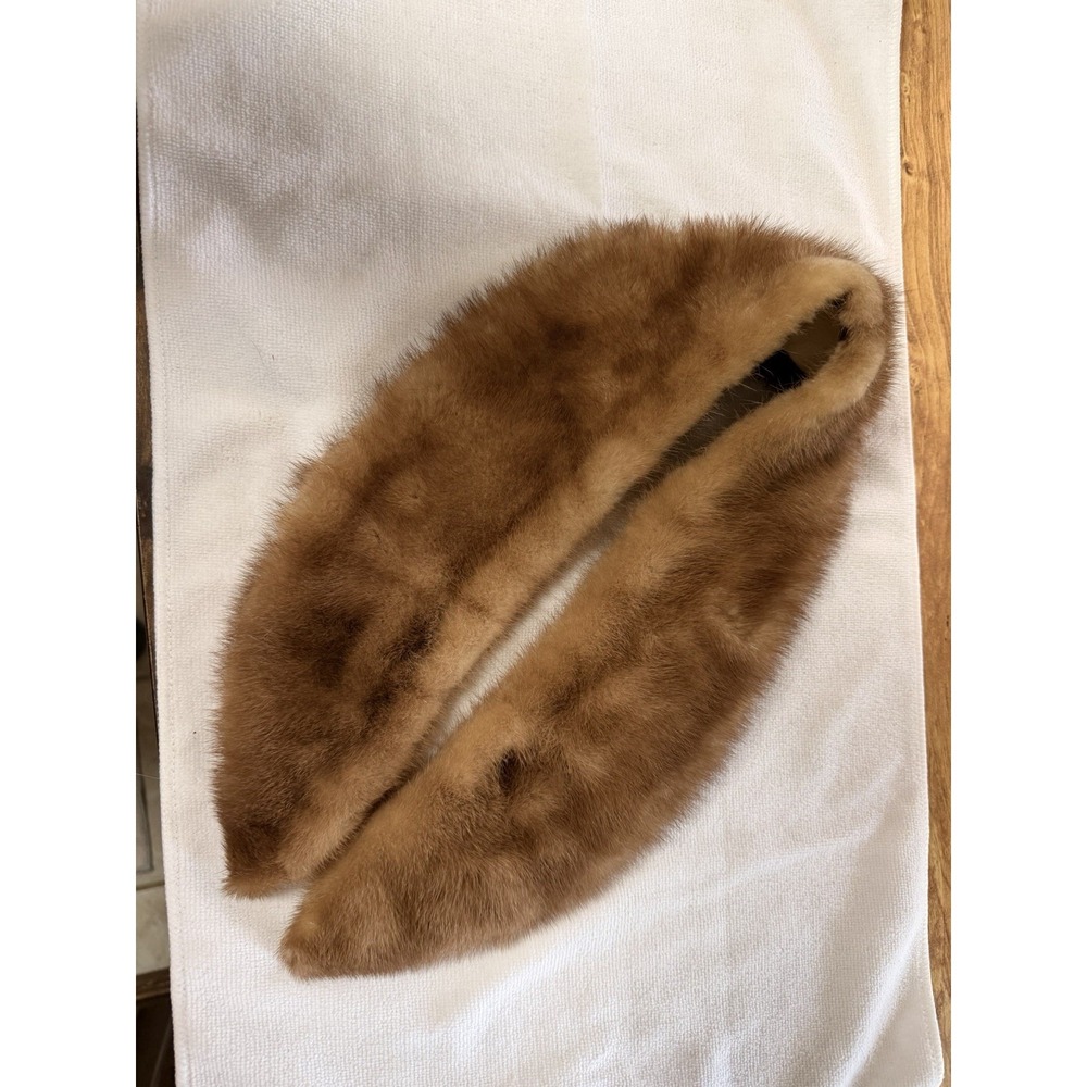 Vintage Genuine MINK Fur Collar Piece 31 in. Autumn Haze Craft Repurpose